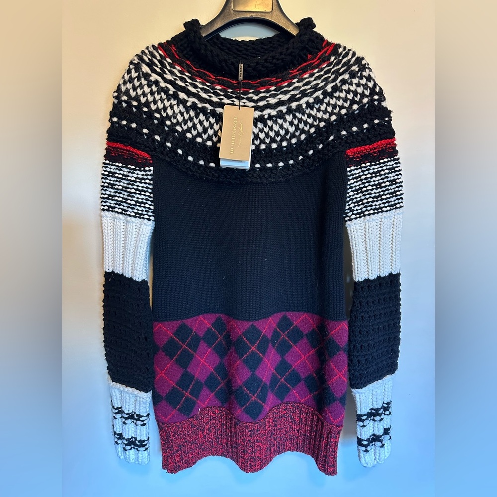 Ladies Hand-knitted Yoke Cashmere Wool Sweater